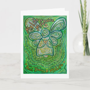 Cancer Poem Green Angel Cartes de voeux personnali