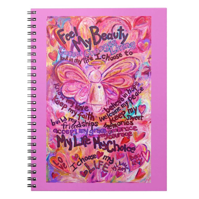 Cancer Poem rose Angel Art Carnet Journal (Devant)