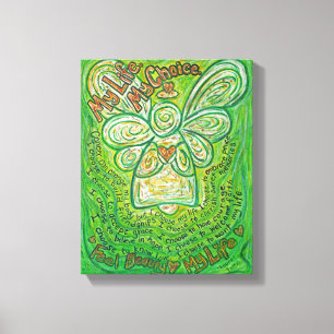 Cancer Poème Ange Peinture Ange Toile Enveloppée A