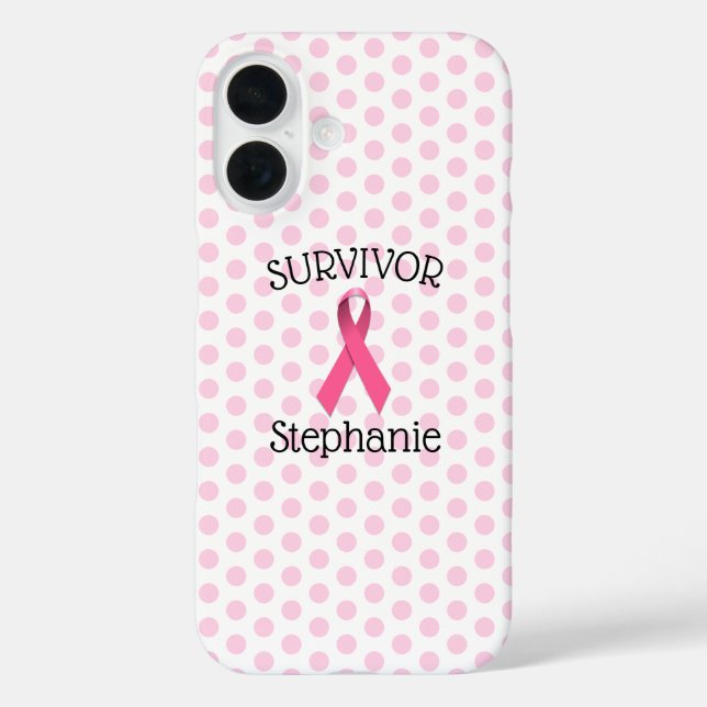 Cancer rose Survivor Ruban iPhone / coque ipad (Verso)