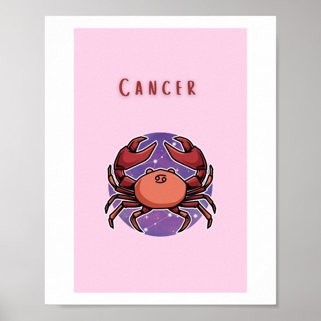 Cancer rose, zodiaque, impression signe du zodiaqu (Devant)