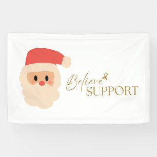 cancer. soutien Noël Bannière de Noël