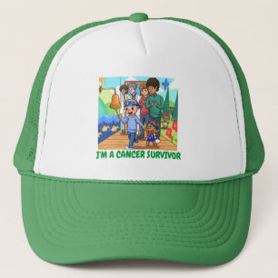 Cancer Survivant Casquette Baseball Green Trucker 