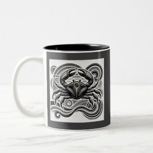 Cancer Zodiac Café Mug noir et blanc