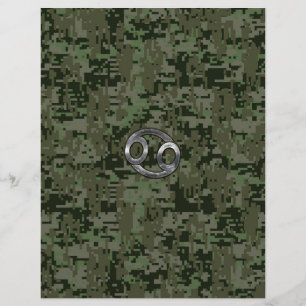 Cancer Zodiac Sign on Green Digital