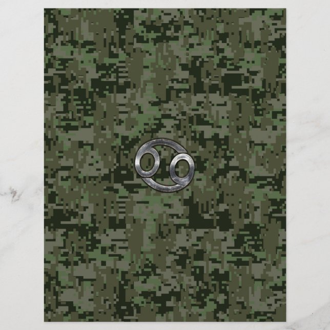 Cancer Zodiac Sign on Green Digital (Devant)