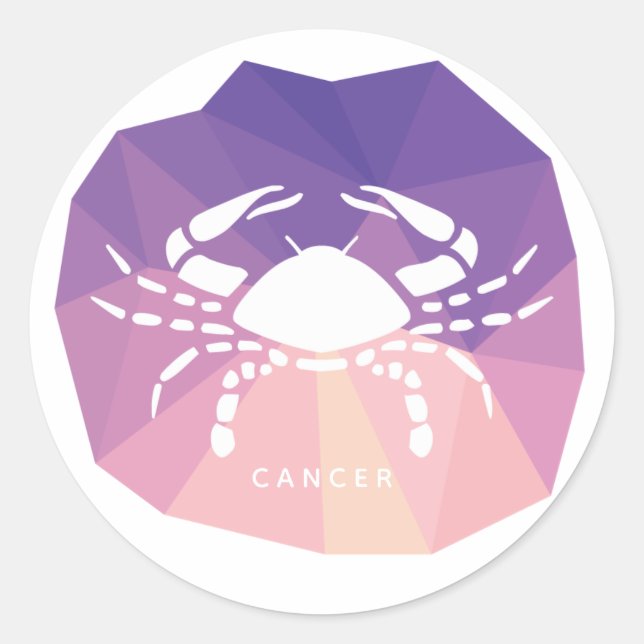 Cancer zodiac signe un autocollant design moderne. (Devant)