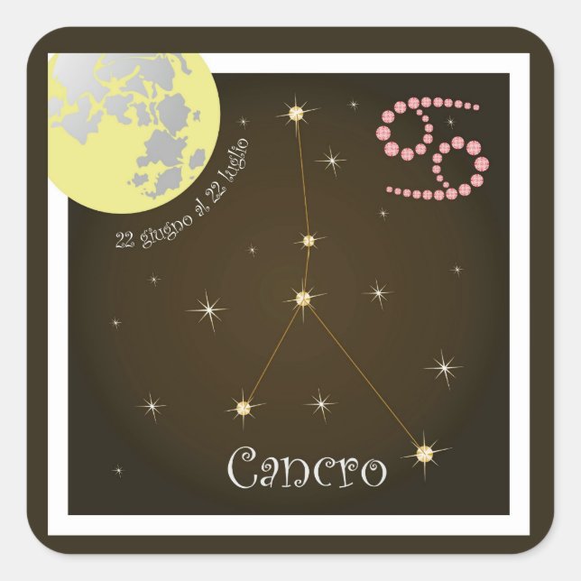 Cancro 22 giugno al 22 luglio autocollants (Devant)