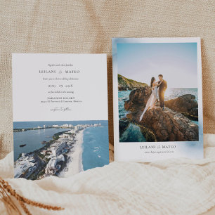 Cancun Aquarelle Destination Mariage Invitation