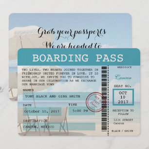 Cancun épousant l'invitation de carte