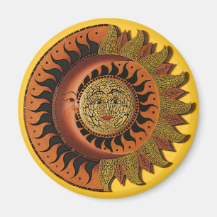 Cancun Maya Moon et Sun Magnet