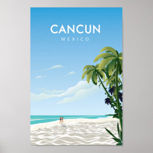 Cancun Mexique affiche Voyage 