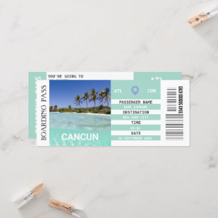Cancún Mexique carte d'embarquement d'avion week-e