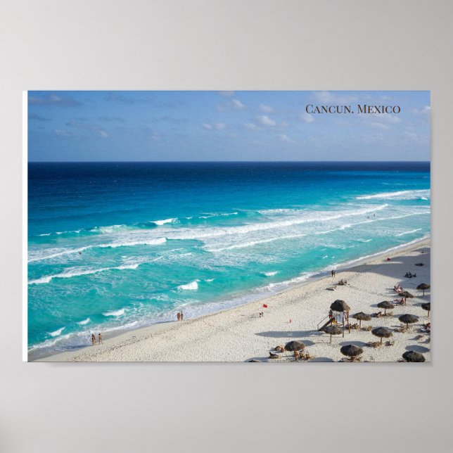 Cancun, Poster de la plage de Mexico (Devant)