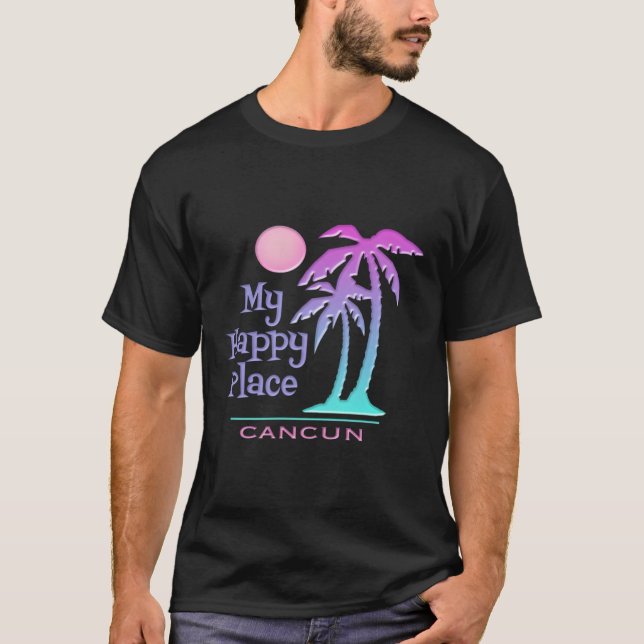 Cancun Souvenir Sweat - shirt à capuche Palm Tree  (Devant)