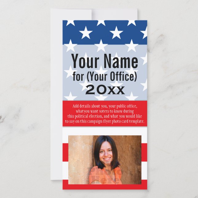 Candidat imprimé non partisan de la campagne polit (Devant)