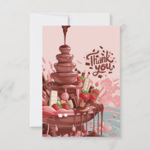 Candies Salutation carte de remerciements au choco