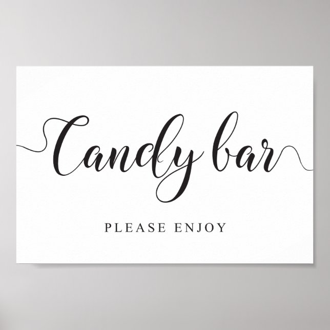 Candy Bar Mariage Signet Sweets Poster de sac (Devant)