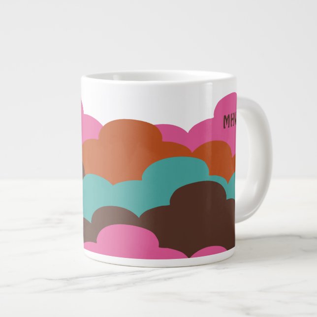 Candy Clouds tasses monogrammes personnalisées (Devant droit)