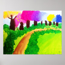 Candy Colour Trees - Poster de valeur