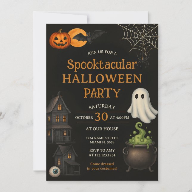 Candy Corn Spooktacular Halloween Invitation du pa (Devant)