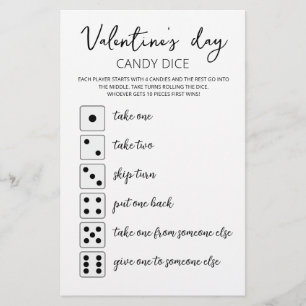 Candy Dice Editable jeu Saint Valentin