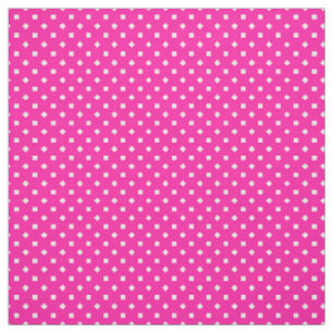 Candy Floss Rose Blanc Carré Pois tissu