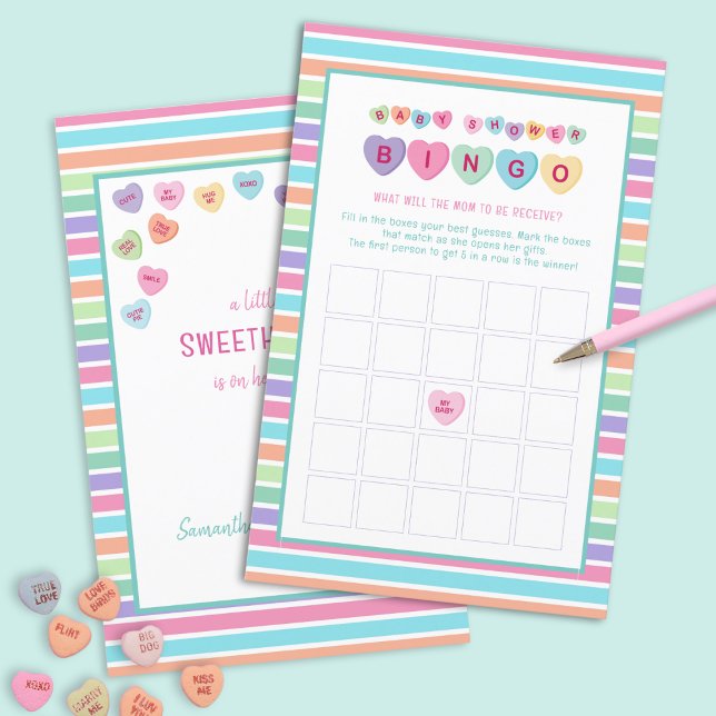 CANDY HEART BABY SHOWER BINGO JEU (Créateur téléchargé)