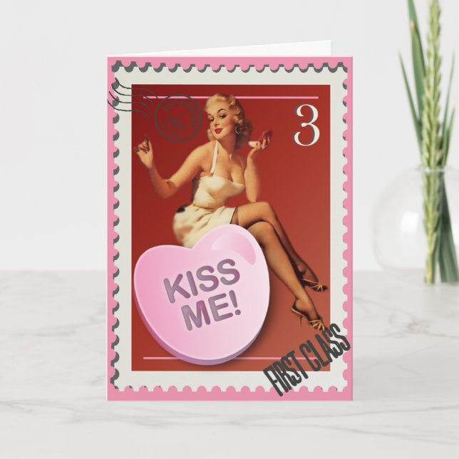 Candy Heart KissMe ! Carte Kitsch Bitsch Valentine (Devant)