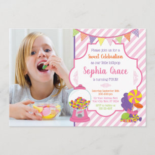 Candy Invitations d'anniversaire Soirée shopping