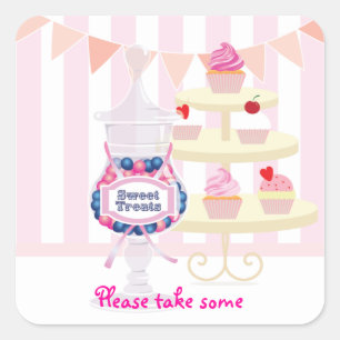 Candy Jar et Cupcakes Favoriser Sticker
