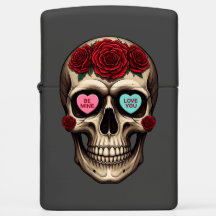 Candy Message Skull Zippo Lighter