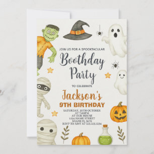 Candy Party Enfants Halloween Invitation anniversa