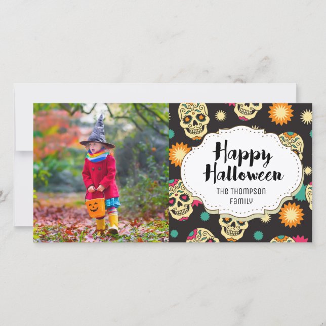 Candy Sugar Skuls Halloween Carte photo photo (Devant)