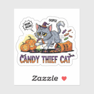 Candy Thief Chat - Drôle Sticker Vinyl Halloween