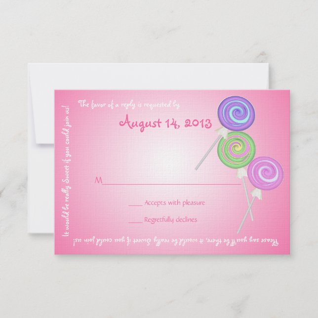 Candy Treasures Message Texte Carte de réponse (Devant)