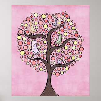 Candy Tree Rose Nursery Kids Room Poster mural