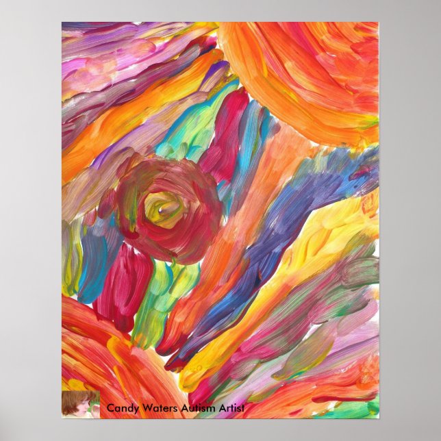Candy Waters Autism Artist Painting Poster (Devant)