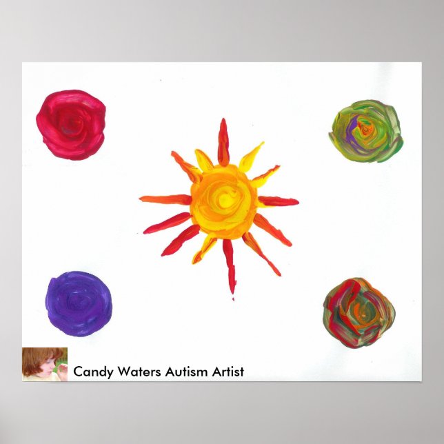 Candy Waters Autisme Artiste Peinture Poster (Devant)