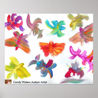 Candy Waters Autisme Artiste Peinture Poster