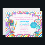 Candyland Candy thème Anniversaire Invitation<br><div class="desc">Candyland bonbons thème Anniversaire Invitation. Cette invitation de fête d'anniversaire est facilement customisée pour votre fête ou tout événement en cliquant sur le bouton "Customisez-le !" pour commencer à ajouter les détails de votre événement,  le style de police,  la taille et la couleur de police et le libellé.</div>