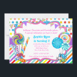 Candyland Candy thème Anniversaire Invitation<br><div class="desc">Candyland bonbons thème Anniversaire Invitation. Cette invitation de fête d'anniversaire est facilement customisée pour votre fête ou tout événement en cliquant sur le bouton "Customisez-le !" pour commencer à ajouter les détails de votre événement,  le style de police,  la taille et la couleur de police et le libellé.</div>