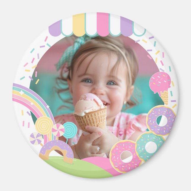 Candyland Ice Cream Keepsake Magnet (Devant)