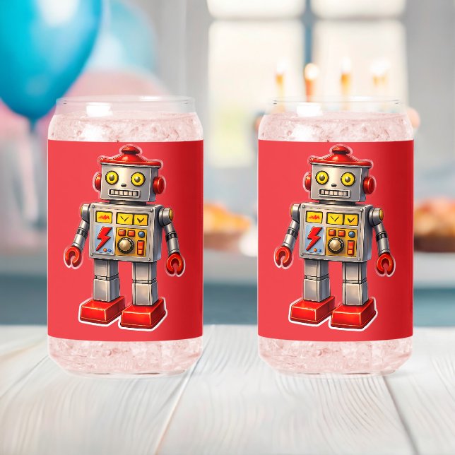 Canette 10 robot rouge verre peut de (Insitu (Baby Shower))