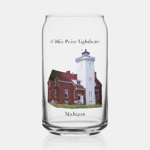 Canette 40 Mile Point Lighthouse peut verre
