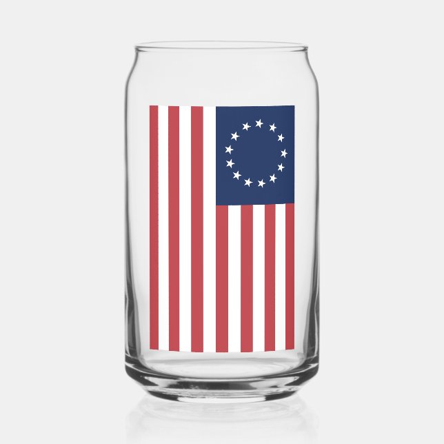 Canette Betsy Ross Drapeau Conception Verre (Recto)