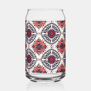 Canette Bleu énigmatique "Cosmic Interlock" Verre imprimé 