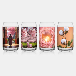 Canette Blossoms de Luxo Ensemble de Verre Floral 3D – Ros