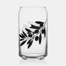 Branche d'olive minimaliste en verre