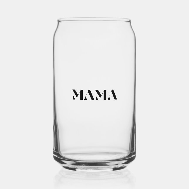 Canette Cadeau en verre MAMA (Recto)